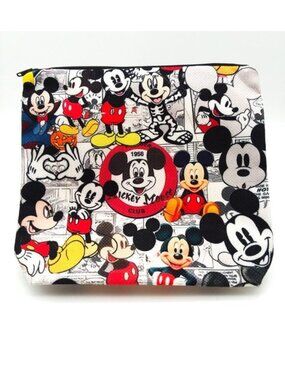 Cosmetic Bag Mickey Mouse Makeup Disney Club Clutch Pouch Travel Storage Stylish